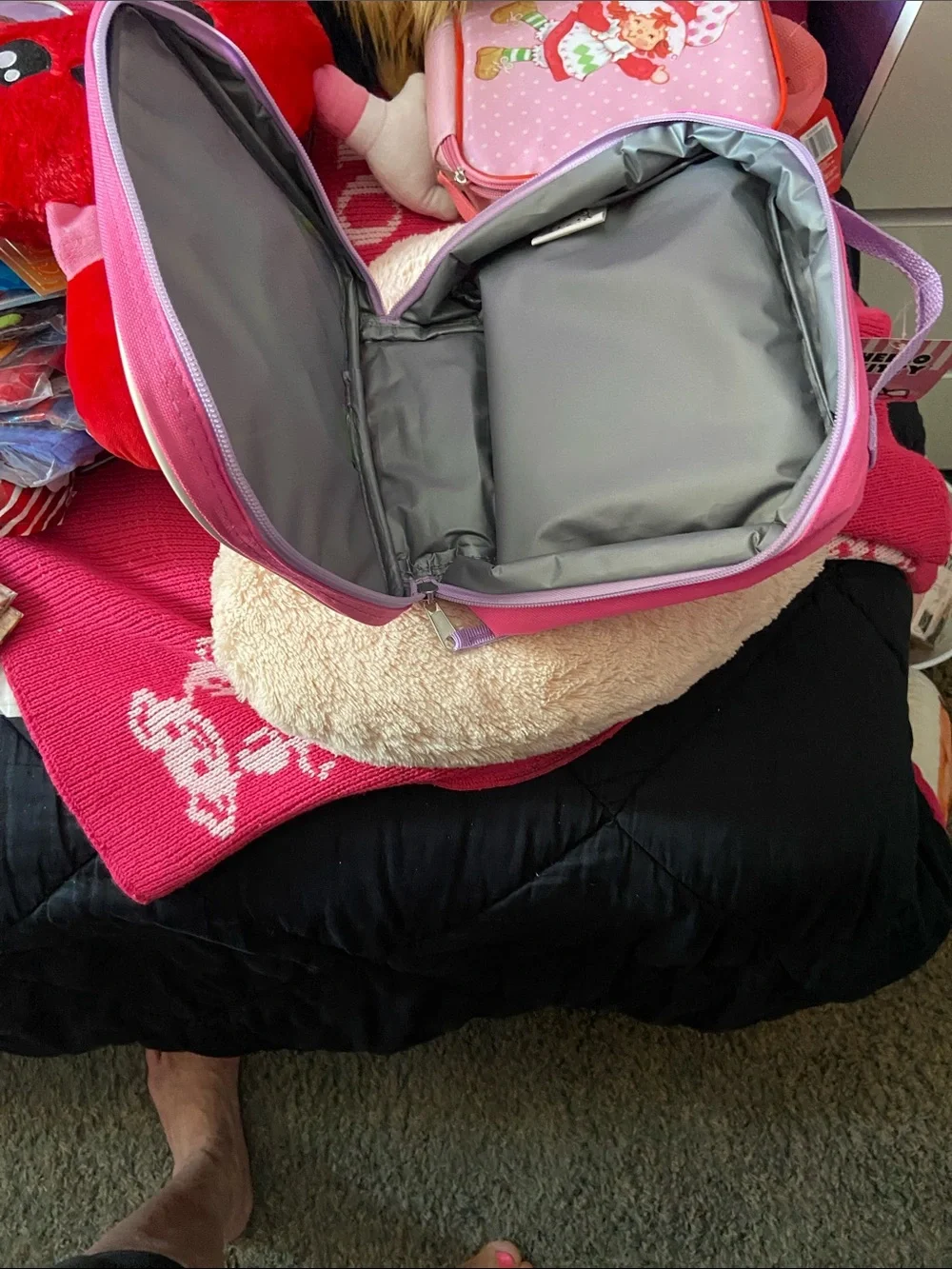 Hello Kitty Pink Purple Kids Lunch Bag